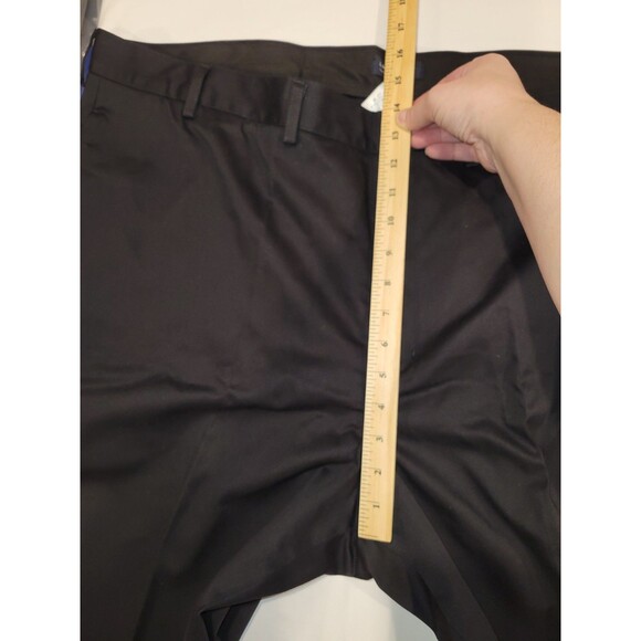 Lands End Traditional Fit Dress Pants Black Mens 46 x 28 Flat Front Career Event - Picture 4 of 8